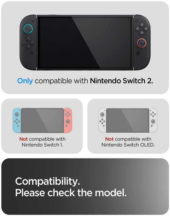 Dėklas Spigen Thin Fit 360, frost juodas - Nintendo Switch 2