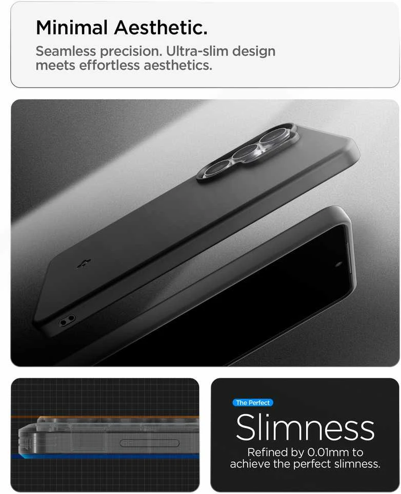 Dėklas Spigen THIN FIT MAG MagSafe Samsung Galaxy S26 Ultra juodos spalvos