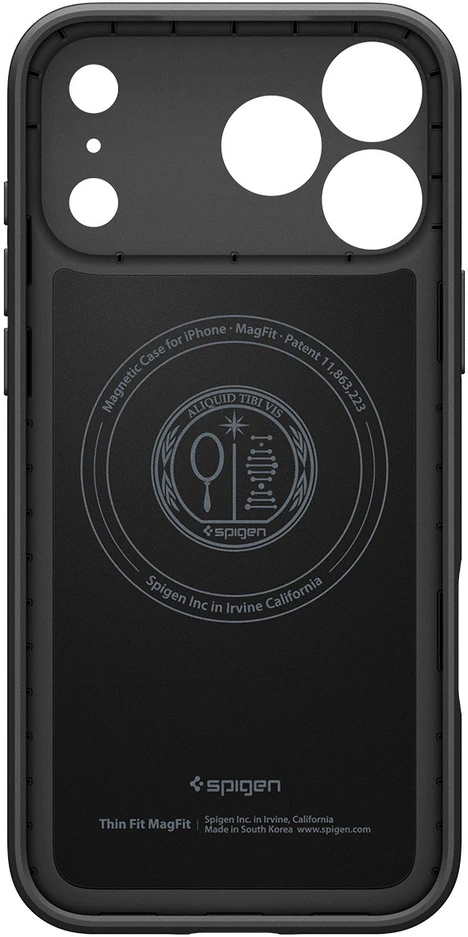 Dėklas Spigen Thin Fit MagSafe iPhone 17 Pro Max / 18 Pro Max juodos spalvos