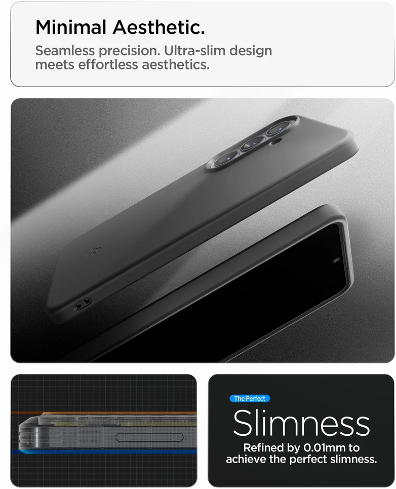 Dėklas Spigen Thin Fit MAG MagSafe Samsung Galaxy S26 juodods spalvos