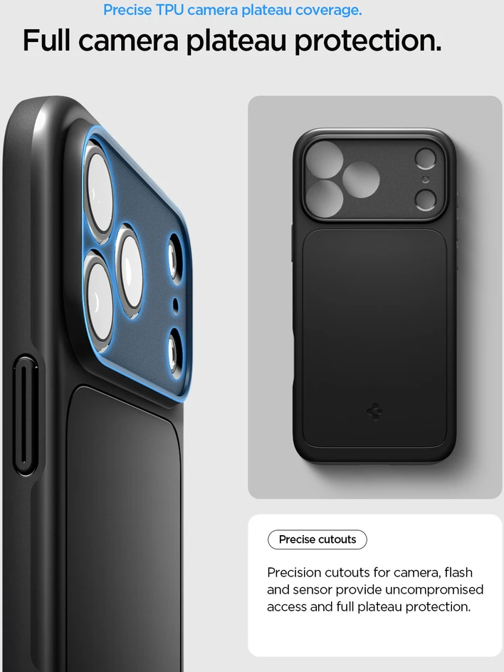 Dėklas Spigen Thin Fit MagSafe iPhone 17 Pro Max / 18 Pro Max juodos spalvos