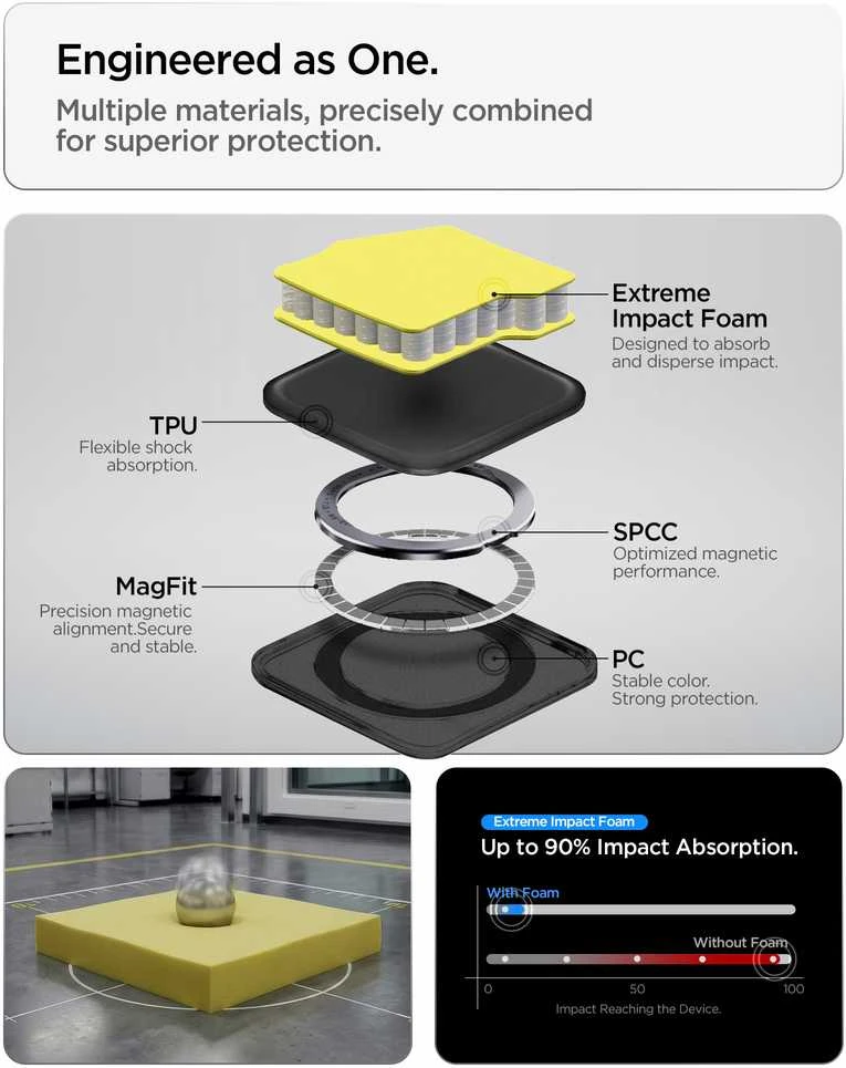 Spigen Tough Armor Mag MagSafe dėklas skirtas Samsung Galaxy S26 – žalios spalvos