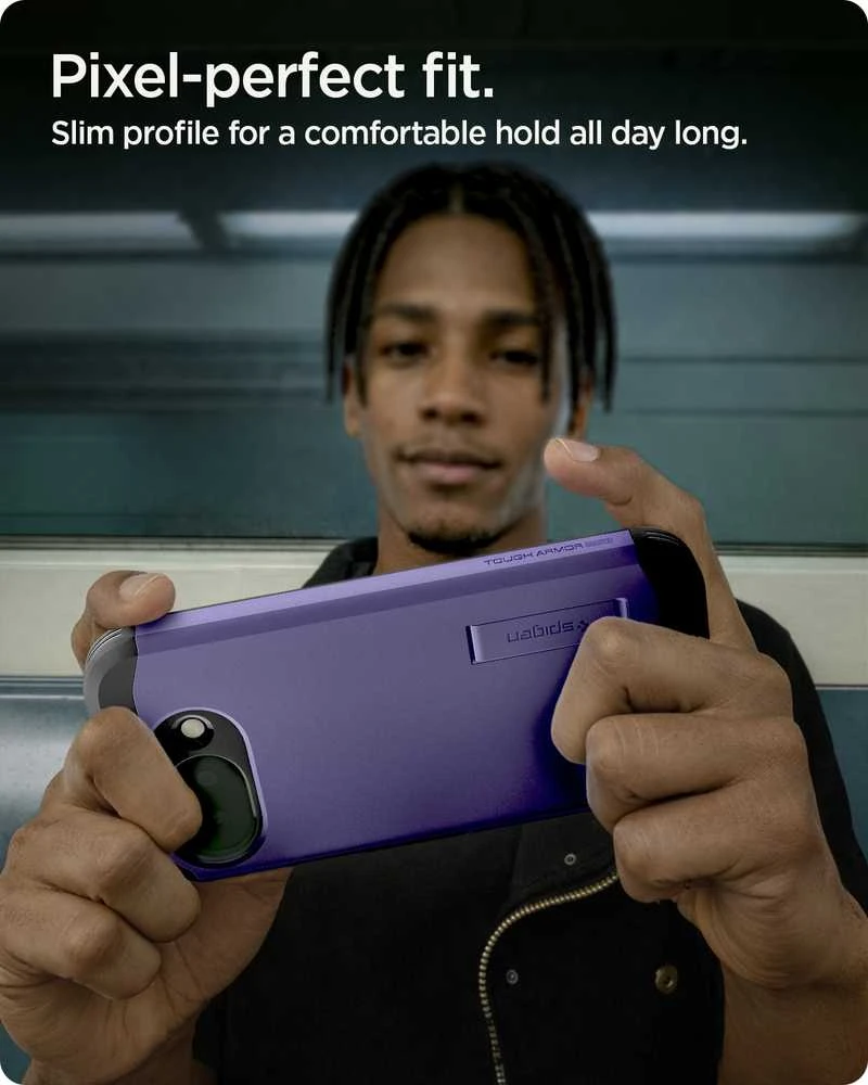 Dėklas Spigen „Tough Armor MagSafe“, pelenų violetinis – „Google Pixel 10a“