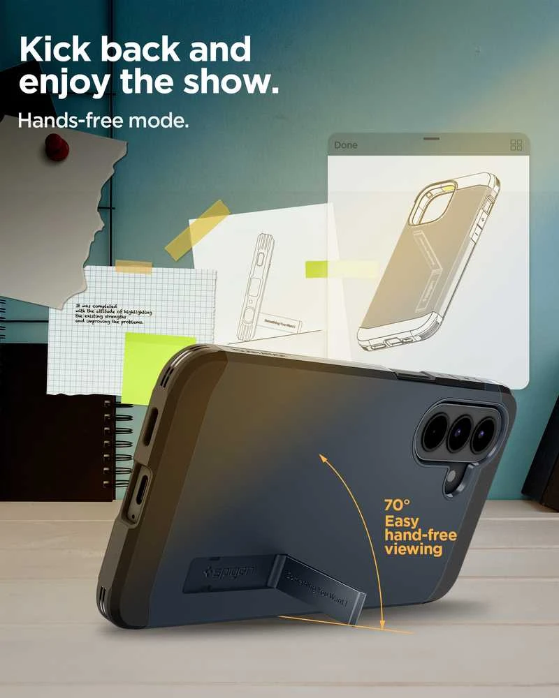 „Spigen Tough Armor Galaxy A57 5G“ metalinis skalūno spalvos dėklas