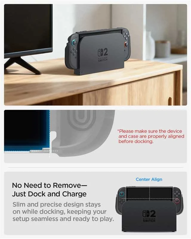 Dėklas Spigen Ultra Hybrid, frost juodas - Nintendo Switch 2