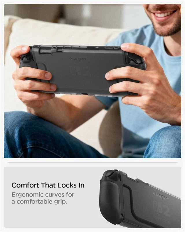 Dėklas Spigen Ultra Hybrid, frost juodas - Nintendo Switch 2