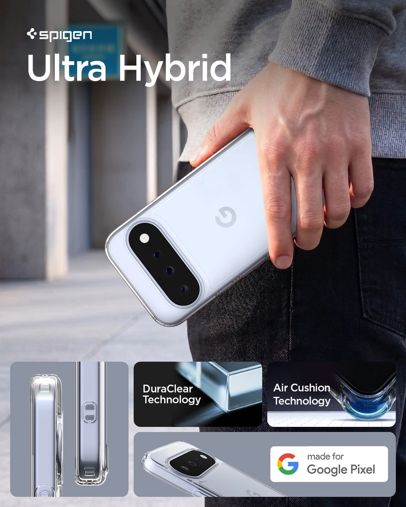 SPIGEN ULTRA Hybrid GOOGLE PIXEL 11 skaidrus dėklas