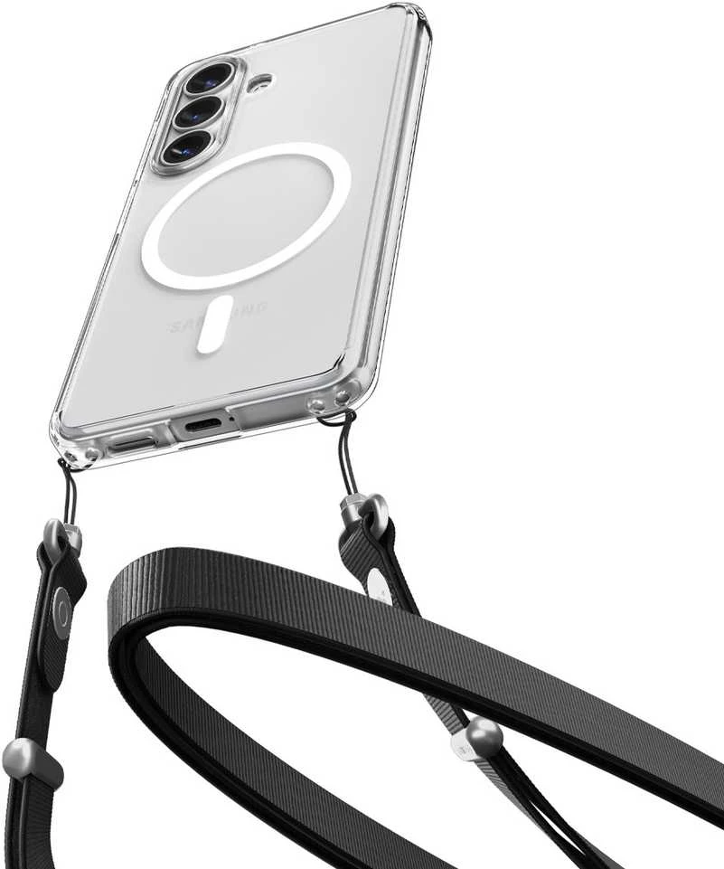 SPIGEN ULTRA HYBRID MAG dėklas, suderinamas su MagSafe, skirtas S26, skaidrus / baltas