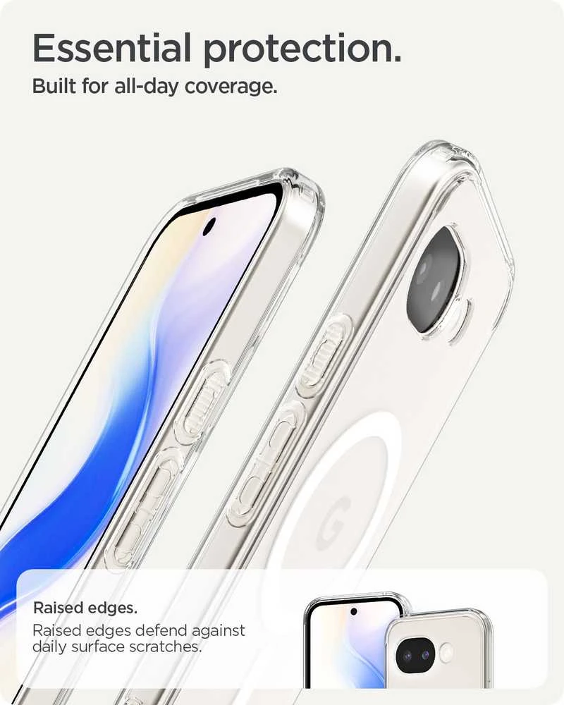 Dėklas Spigen Ultra Hybrid MagSafe, clear baltas - Google Pixel 10a