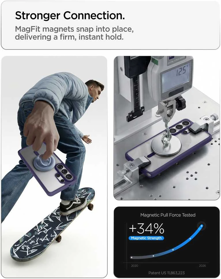 Dėklas Spigen ULTRA HYBRID MAG MagSafe Samsung Galaxy S26 ULTRA DĖKLAI TAMSIAI VIOLETINĖS SPALVOS