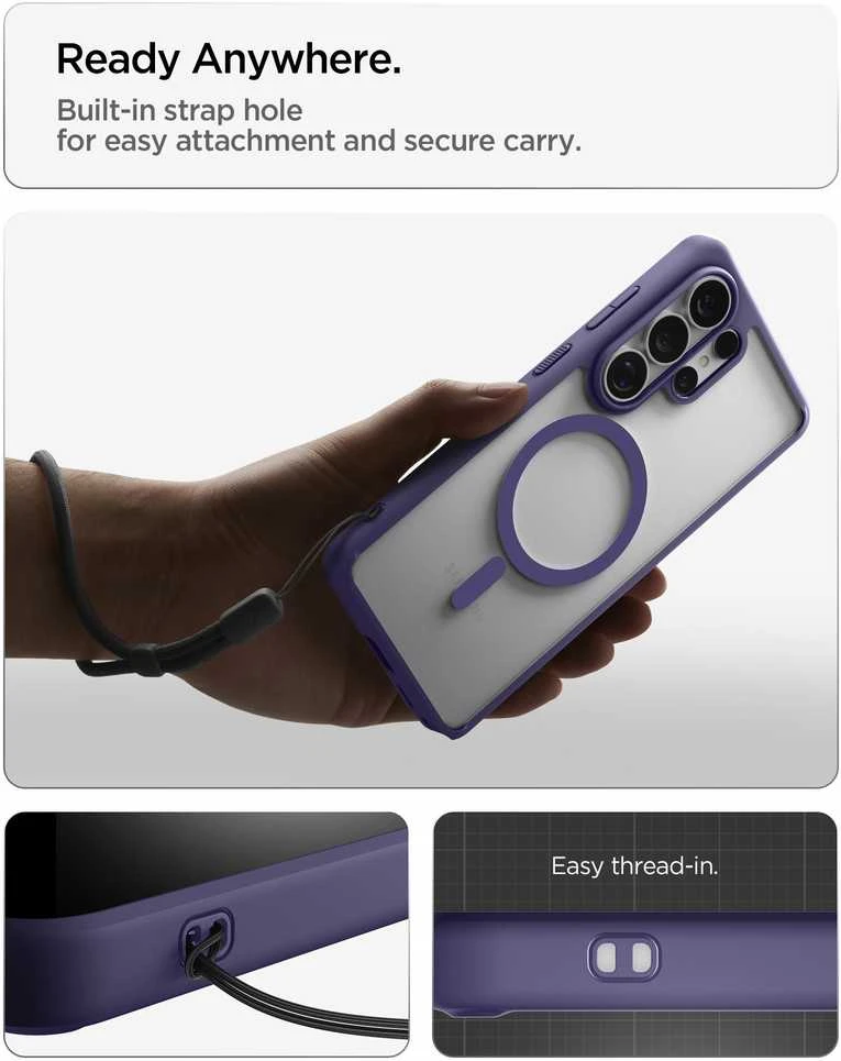 Dėklas Spigen ULTRA HYBRID MAG MagSafe Samsung Galaxy S26 ULTRA DĖKLAI TAMSIAI VIOLETINĖS SPALVOS