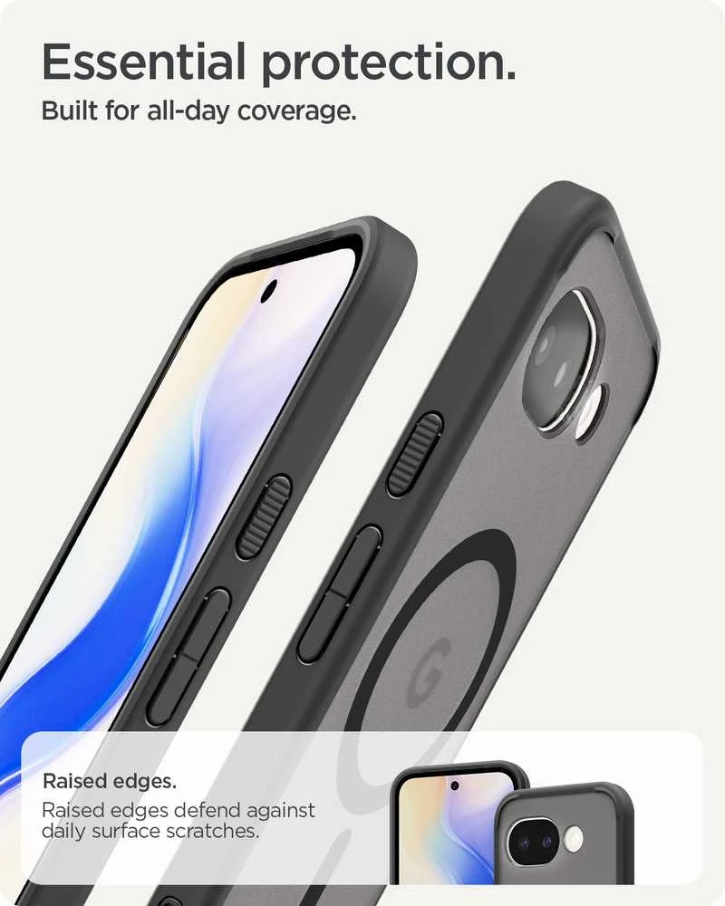 Dėklas Spigen Ultra Hybrid MagSafe, matinės juodos spalvos – Google Pixel 10a
