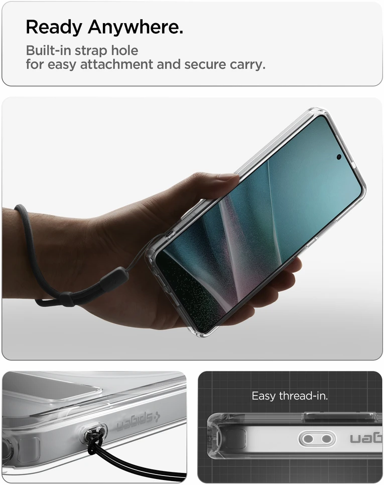 Spigen Ultra Hybrid S Mag MagSafe dėklas skirtas Samsung Galaxy S26 Ultra – Clear and Baltas