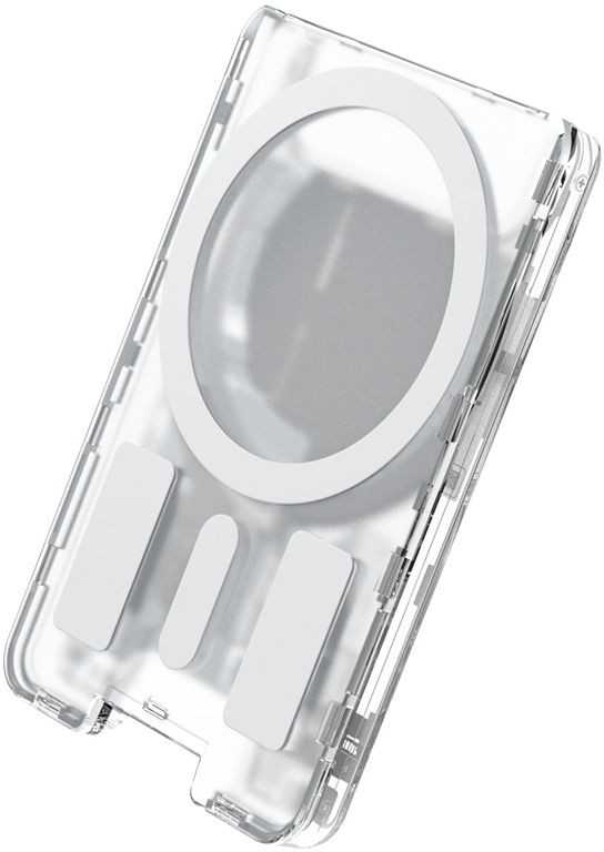 Dėklas Spigen Ultra Hybrid Wallet MagSafe, zero one baltas