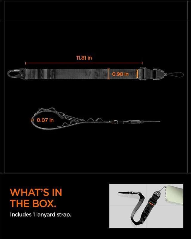 Spigen Universal Wrist Lanyard Strap (Strap 1P) DA30S, juodas
