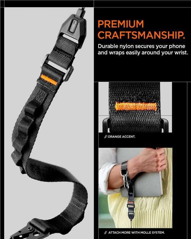 Spigen Universal Wrist Lanyard Strap (Strap 1P) DA30S, juodas
