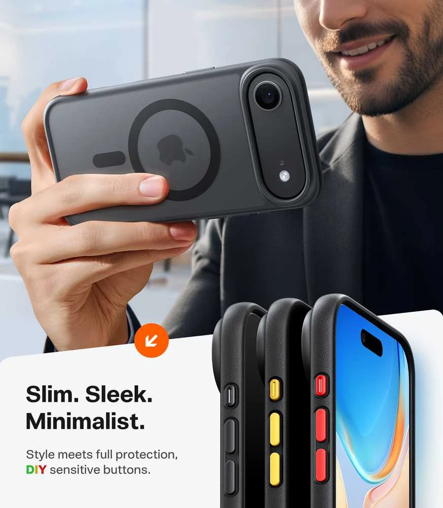 Dėklas Torras Guardian Magnetic, juodas — iPhone 17 Air