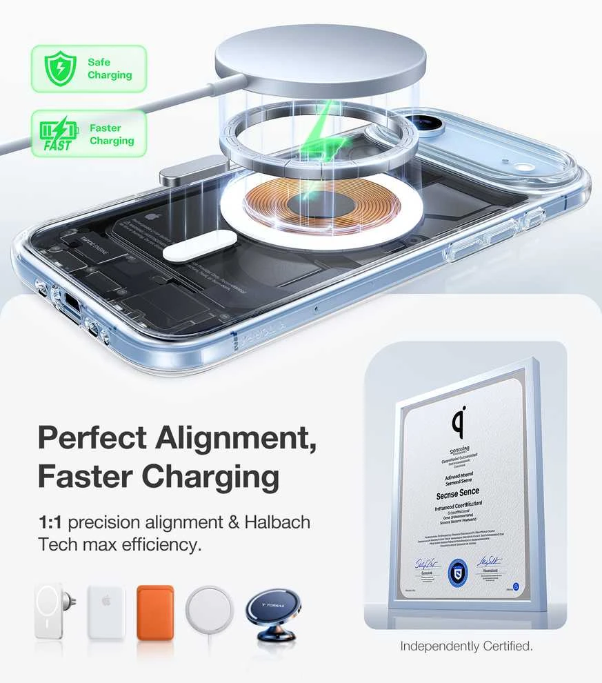Dėklas Torras Guardian Magnetic, skaidrus – iPhone 17 Air