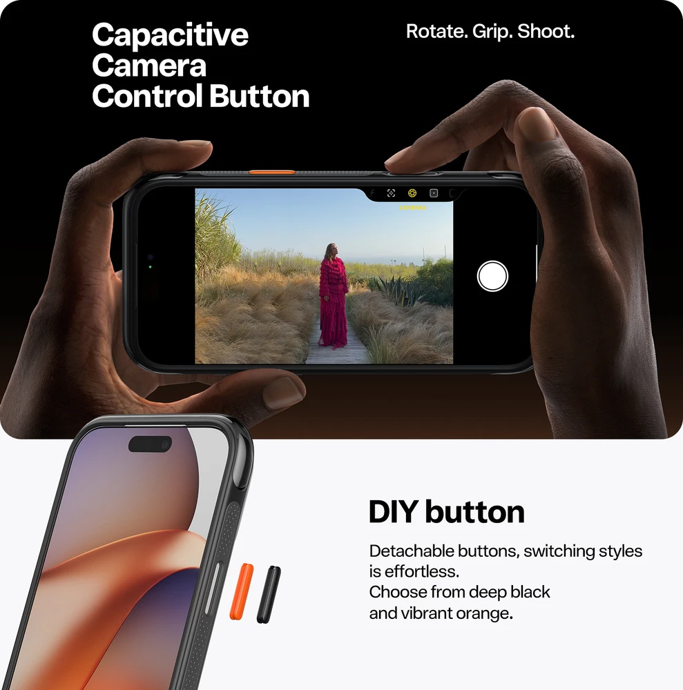 Dėklas Dėklai ir dangteliai Torras Ostand O Air, obsidian juodas – Apple iPhone 17 Pro Max