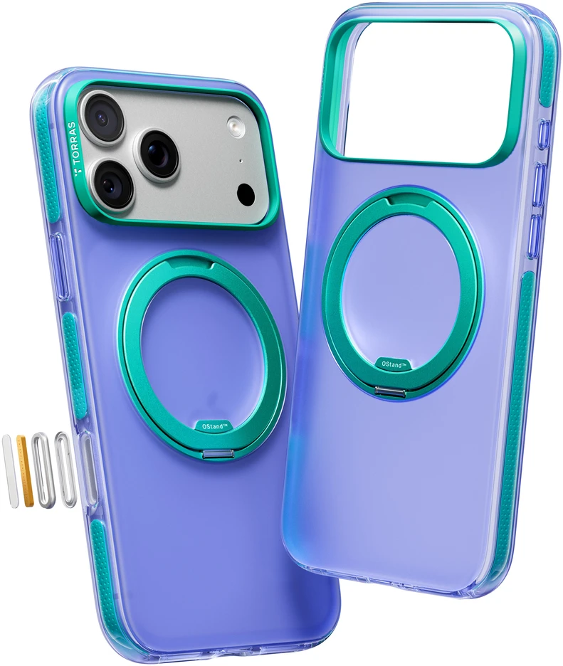 Dėklas Torras Ostand O3 Hue, violet violetinė – Apple iPhone 17 Pro Max