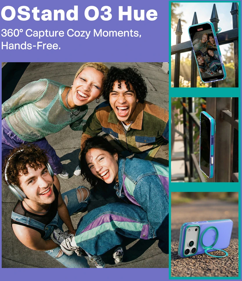 Dėklas Torras Ostand O3 Hue, violet violetinė – Apple iPhone 17 Pro Max