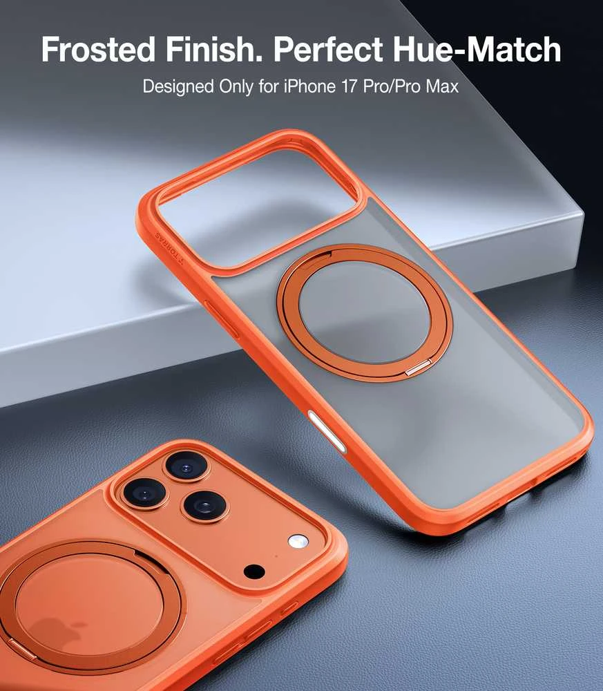 Dėklas Torras Ostand Pro, energinga oranžinė – iPhone 17 Pro