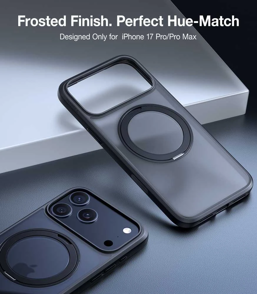 Dėklas Torras Ostand Pro, juodos spalvos – iPhone 17 Pro