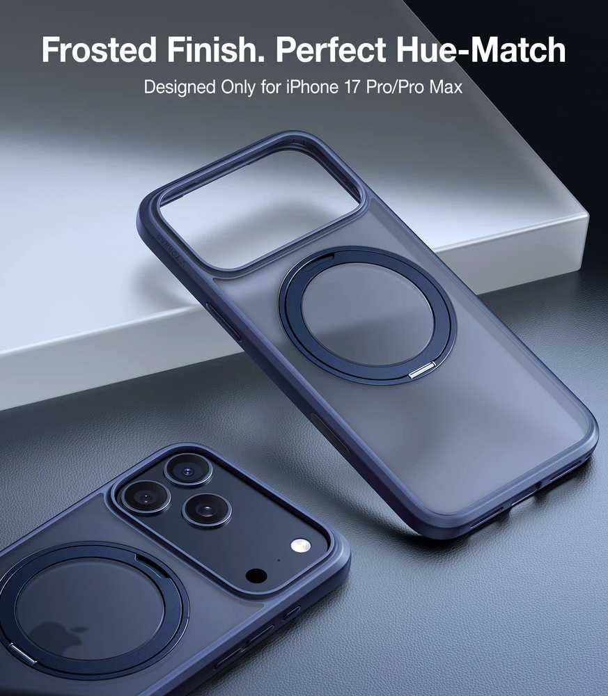 Dėklas Torras Ostand Pro, vidurnakčio mėlyna - iPhone 17 Pro