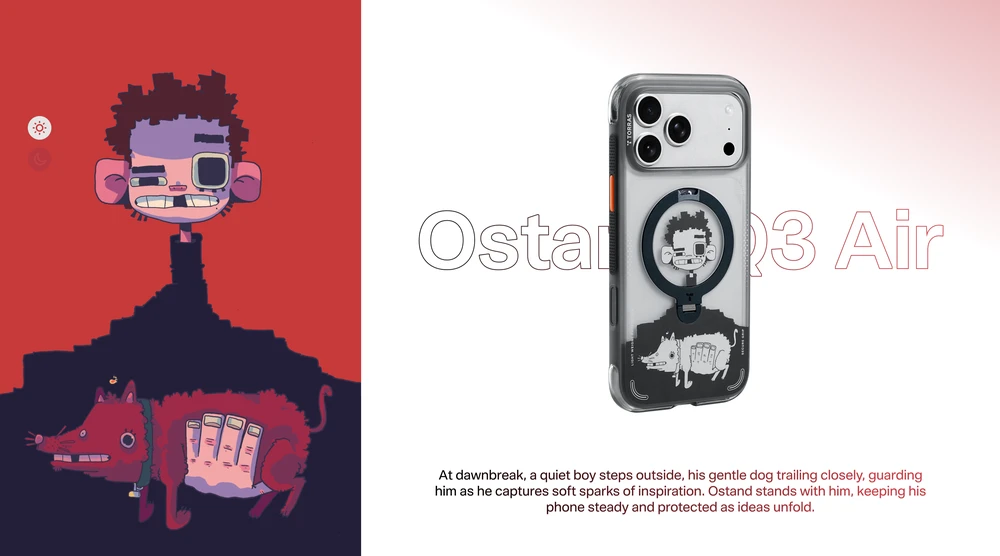 Dėklas Torras Ostand Q3 Air Gawx Limited, Dawnbreak apsauga - iPhone 17 Pro Max