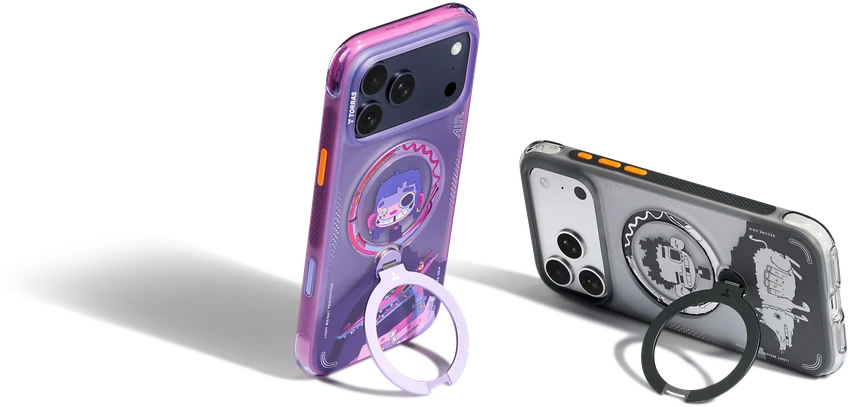Dėklas Torras Ostand Q3 Air Gawx Limited, Neon night muse – iPhone 17 Pro