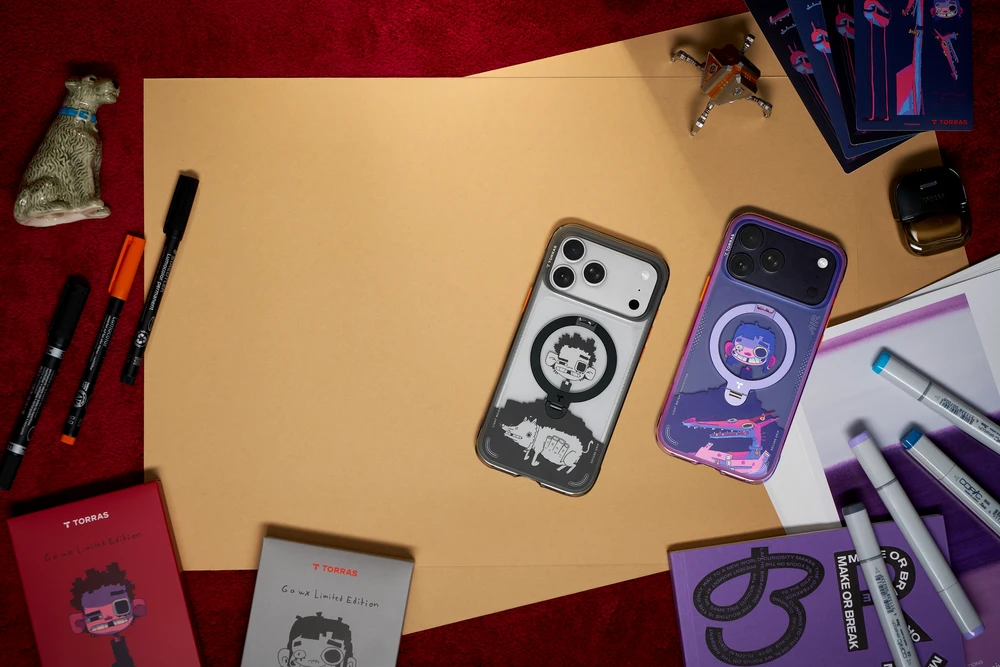 Dėklas „Torras Ostand Q3 Air Gawx Limited“, „Dawnbreak“ apsauga – „Apple iPhone 17 Pro“
