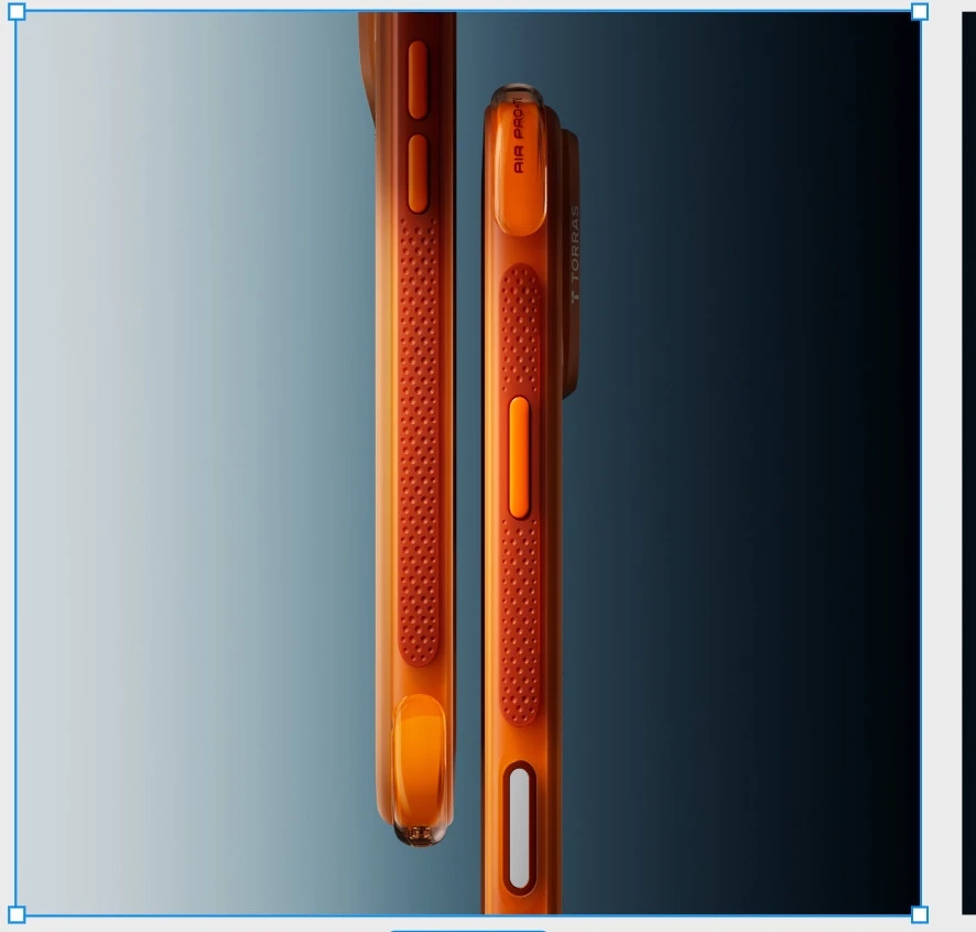 Dėklas Torras Ostand Q3 Air, horizon oranžinis – Apple iPhone 17 Pro Max