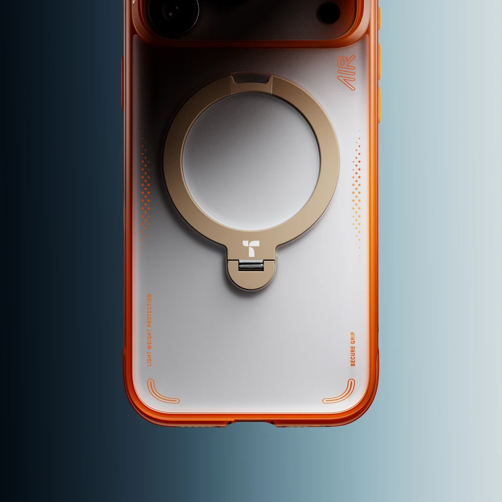 Dėklas Torras Ostand Q3 Air, horizon oranžinis – Apple iPhone 17 Pro Max