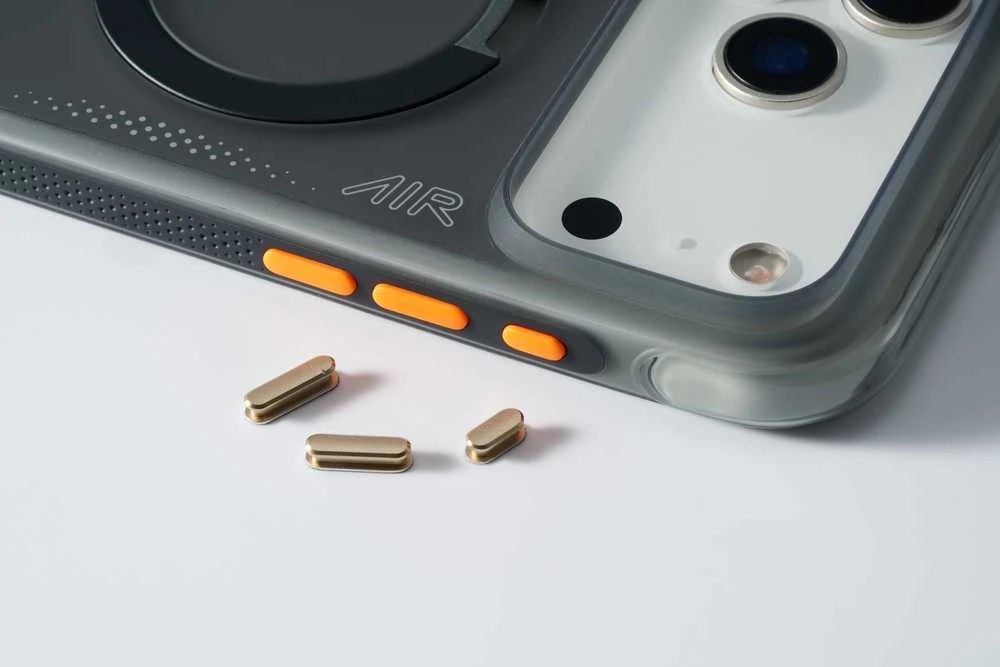 Dėklas TORRAS Ostand Spin Air - etui do iPhone 17 Pro kompatybilne su MagSafe (shadow juodas)