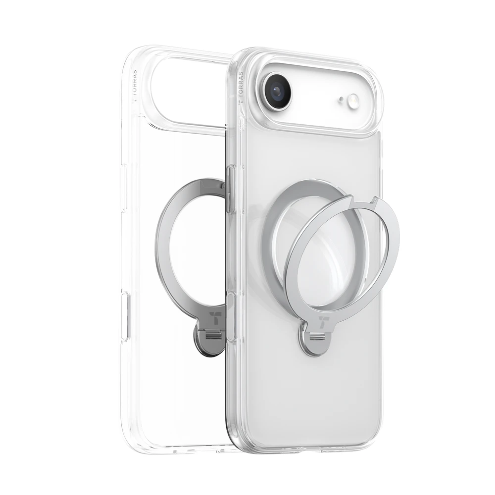 Dėklas Torras Ostand Q3 Spin, skaidri — iPhone 17 Air