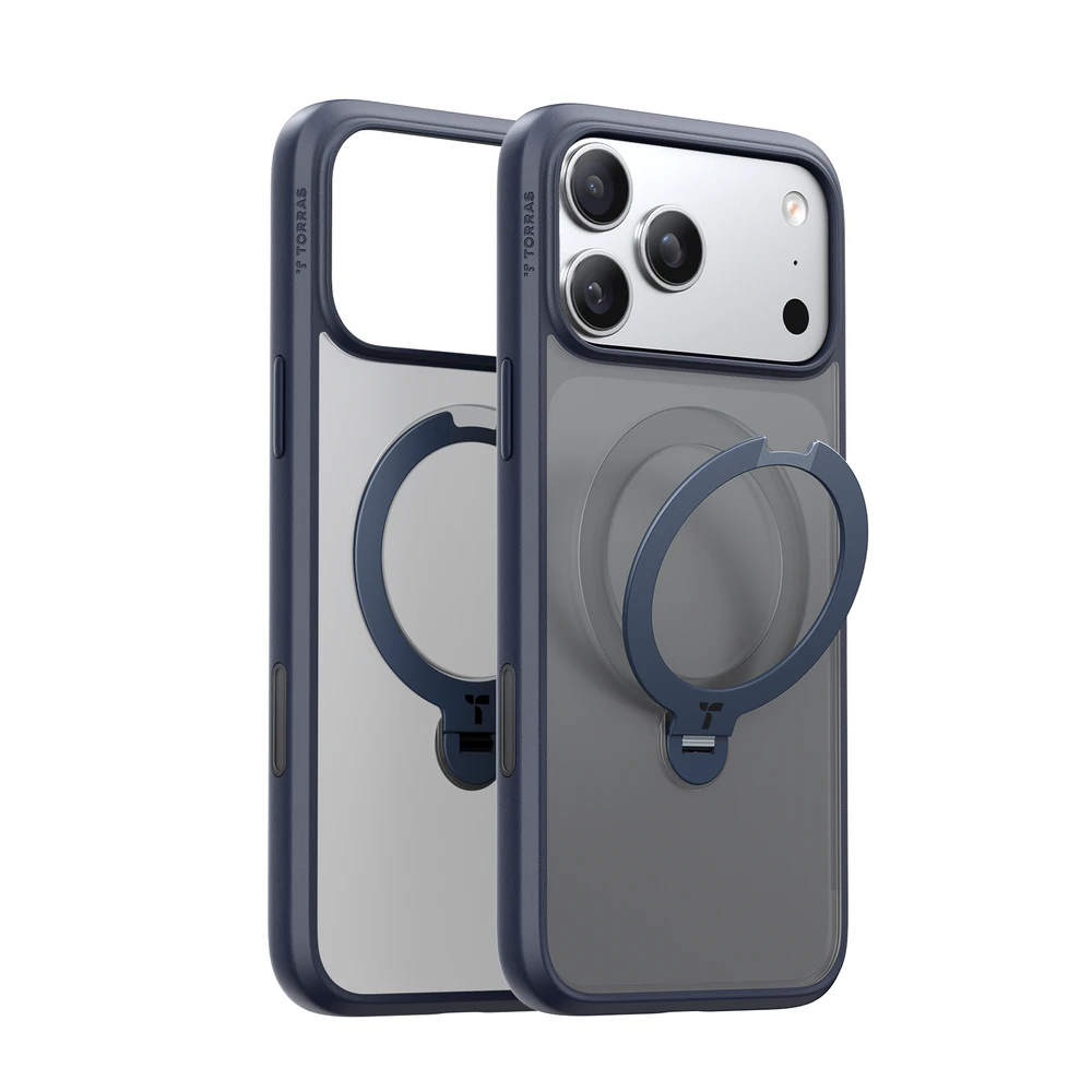 Dėklas Torras Ostand Q3 Spin, vidurnakčio mėlyna - iPhone 17 Pro