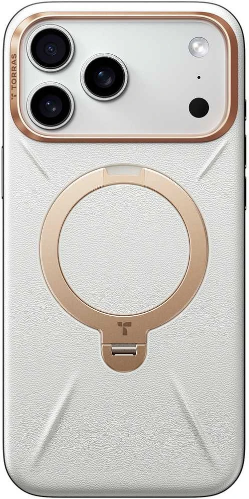 TORRAS QPro odinis dėklas, skirtas iPhone 17 Pro, suderinamas su „MagSafe“ (perlinės pilkos spalvos)