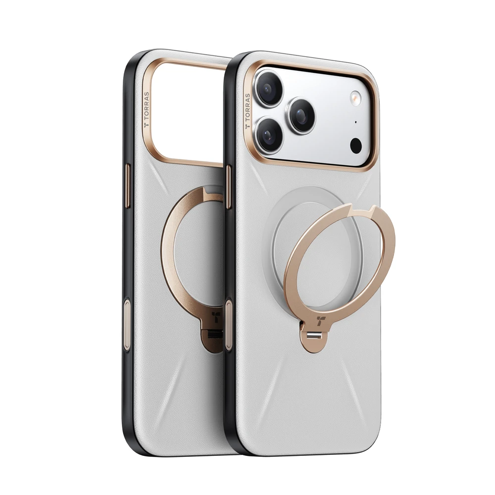TORRAS QPro odinis dėklas, skirtas iPhone 17 Pro, suderinamas su „MagSafe“ (perlinės pilkos spalvos)