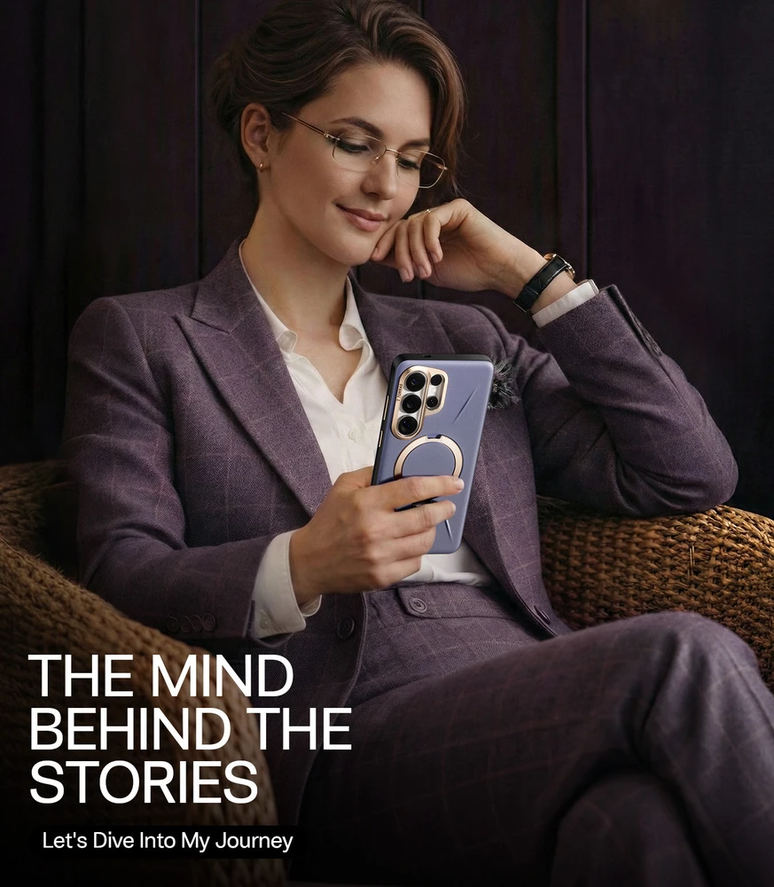 Dėklas Torras Ostand Q3 VegSkin, dark violetinė – Samsung Galaxy S26 Ultra