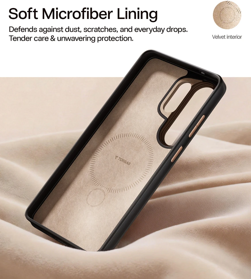 Dėklas Torras Ostand Q3 VegSkin, dark violetinė – Samsung Galaxy S26 Ultra