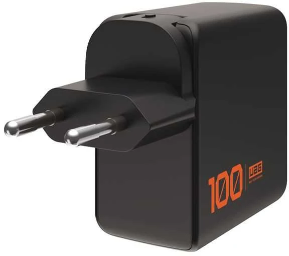 Urban Armor Gear Įkroviklis UAG SRGE 100W 3Port ((2)USB-C, (1)USB-A) Wall Charger WW Juodas