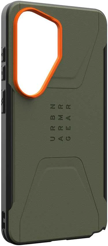 Dėklas Urban Armor Gear UAG Civilian, Olive Drab/Oranžinis - Samsung Galaxy S26 Ultra