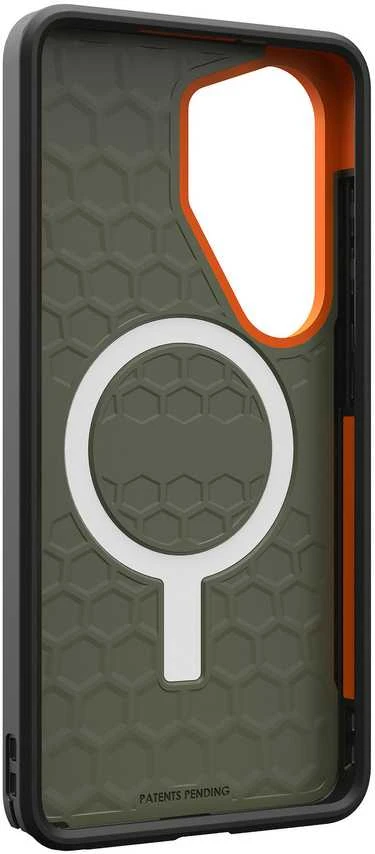 Dėklas Urban Armor Gear UAG Civilian, Olive Drab/Oranžinis - Samsung Galaxy S26 Ultra