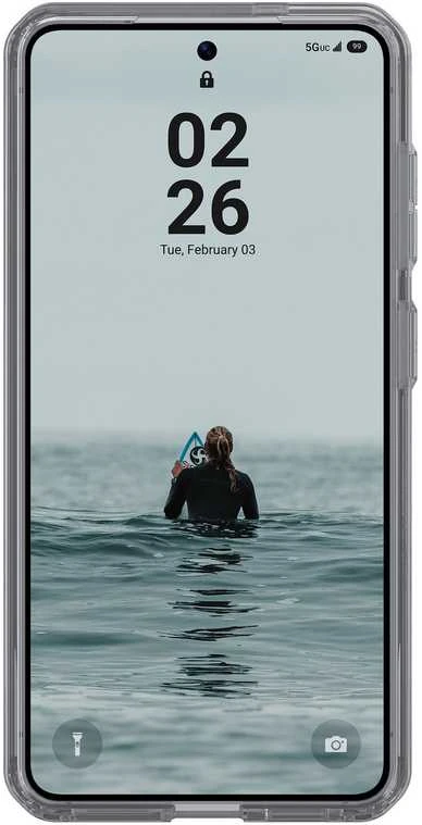 Dėklas „Urban Armor Gear“ UAG „Dot“, skaidrus ledas/pelenų spalvos – „Samsung Galaxy S26“