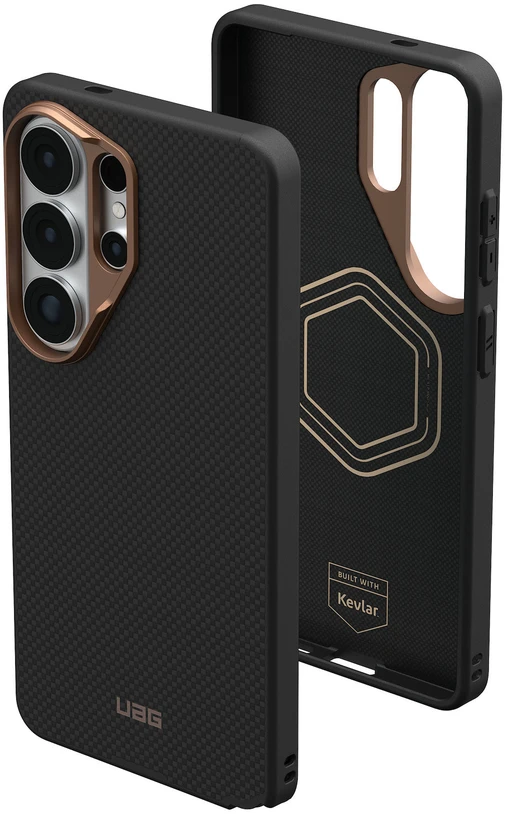 Dėklas Carruzzo Urban Armor Gear UAG Fibr Armr, Juodas/Bronze - Samsung Galaxy S26 Ultra