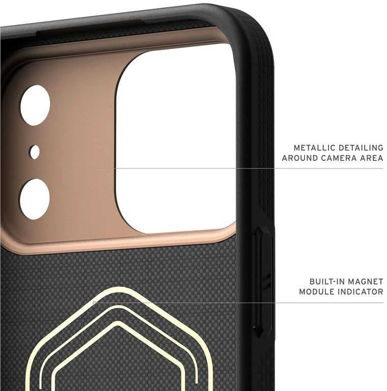 Carruzzo Urban Armor Gear UAG Fibr Armr dėklas, kevlaro grafito/bronzos spalvos - iPhone 17 Pro Max