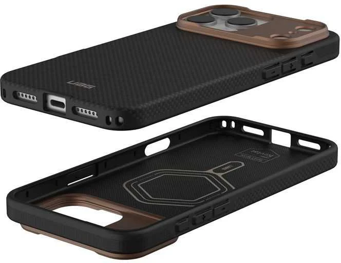 Carruzzo Urban Armor Gear UAG Fibr Armr dėklas, kevlaro grafito/bronzos spalvos - iPhone 17 Pro Max