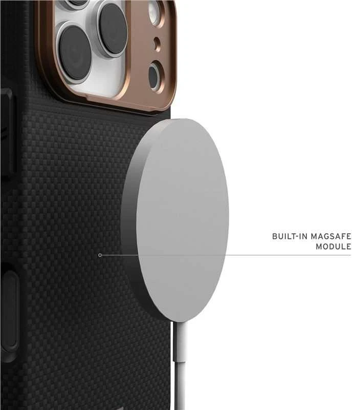 Carruzzo Urban Armor Gear UAG Fibr Armr dėklas, kevlaro grafito/bronzos spalvos - iPhone 17 Pro