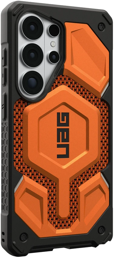 Carruzzo Urban Armor Gear Monarch Pro mobiliojo telefono dėklas 17,5 cm (6.9″) Užsegamas dėklas Juoda, Oranžinė