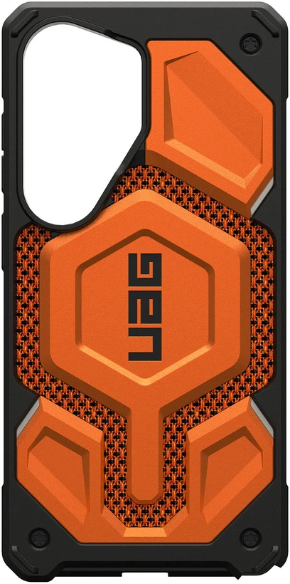 Carruzzo Urban Armor Gear Monarch Pro mobiliojo telefono dėklas 17,5 cm (6.9″) Užsegamas dėklas Juoda, Oranžinė